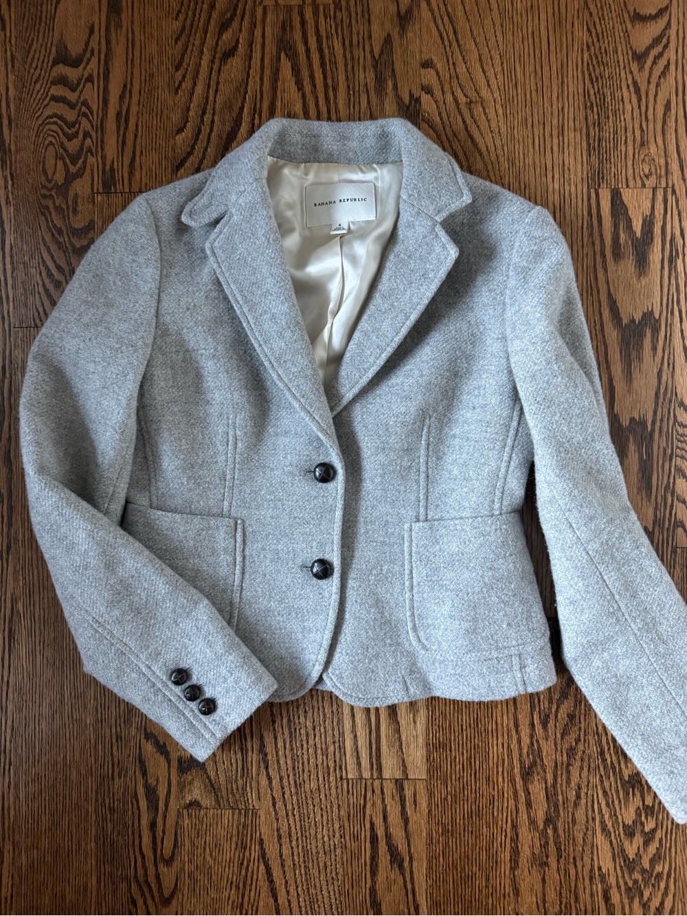 Banana Republic grey wool blend blazer 4